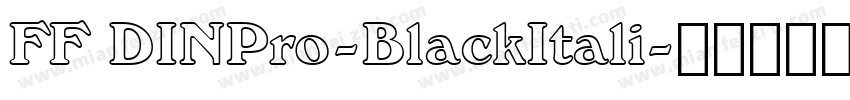 FF DINPro-BlackItali字体转换